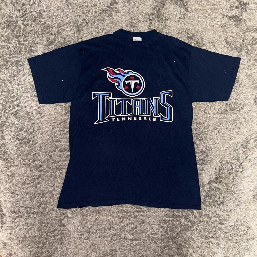 Tultex Men's Navy and Blue Tshirt